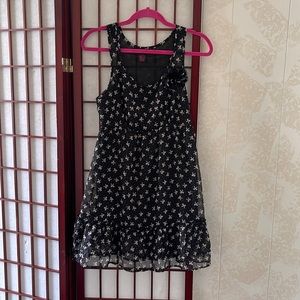 Ultra flirt black dress with bow print size S